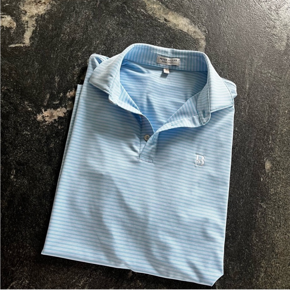Mens Peter Millar Golf Polo with The Breakers Palm Beach Logo L